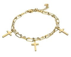 Marc Malone Pozlátený dvojitý náramok May Gold Bracelet MCB23045G