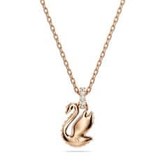 Swarovski Pôvabný bronzový náhrdelník s kryštálmi Iconic Swan 5678046