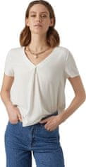 Vero Moda Dámske tričko VMBRIT Loose Fit 10285552 Snow White (Veľkosť XS)
