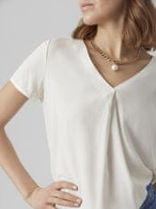 Vero Moda Dámske tričko VMBRIT Loose Fit 10285552 Snow White (Veľkosť XS)