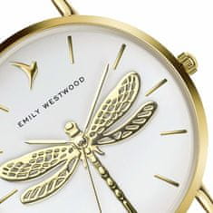 Emily Westwood Matt White Mesh Watch Classic Dragonfly EGG-3418