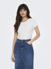 ONLY Dámske tričko ONLCARLOTTA Tight Fit 15256154 White (Veľkosť M)
