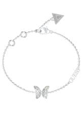 Guess Slušivý oceľový náramok s motýlikom Chrysalis JUBB04110JWRH (Dĺžka 18,5 cm)