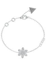 Guess Krásny oceľový náramok s kvetinou White Lotus JUBB04144JWRH (Dĺžka 18,5 cm)