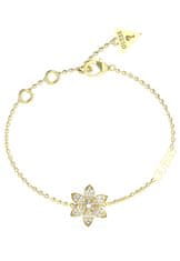 Guess Krásny pozlátený náramok s kvetinou White Lotus JUBB04144JWYG (Dĺžka 18,5 cm)