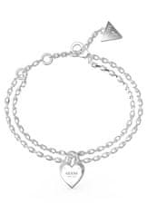 Guess Pôvabný dvojitý náramok All You Need is Love JUBB04211JWRH (Dĺžka 21 cm)