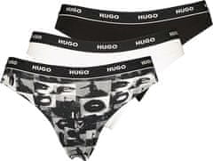 Hugo Boss 3 PACK - dámske tangá HUGO 50495870-120 (Veľkosť L)