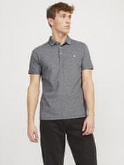 Jack&Jones Pánske polo tričko JJEPAULOS Slim Fit 12136668 Anthracite (Veľkosť XL)