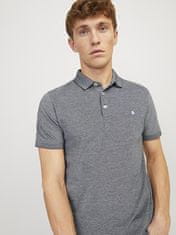 Jack&Jones Pánske polo tričko JJEPAULOS Slim Fit 12136668 Anthracite (Veľkosť XL)