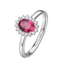 Brosway Elegantný strieborný prsteň Fancy Passion Ruby FPR75 (Obvod 52 mm)