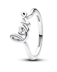 Pandora Romantický strieborný prsteň Love Moments 193058C00 (Obvod 56 mm)