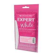 STALEKS Náhradný brúsny papier Expert 40 hrubosť 180 (White Disposable Files for Crescent Nail File) 30 ks