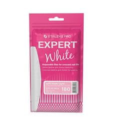 STALEKS Náhradný brúsny papier Expert 40 hrubosť 180 (White Disposable Files for Crescent Nail File) 30 ks