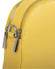 Dámska kožená crossbody kabelka 12 yellow