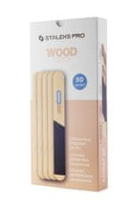 STALEKS Jednorazové drevené držadlo na pilníky papmAm Expert 20 (Straight Disposable Wooden Nail File Base)