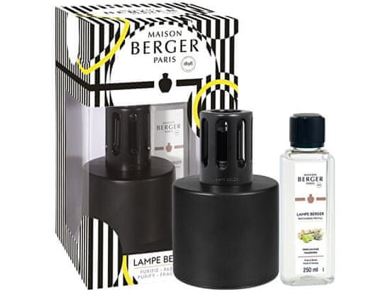 Maison Berger Paris Darčeková sada katalytická lampa Illusion čierna 250 ml + náplň Divočina Wilderness 250 ml