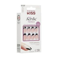 KISS Nalepovacie nechty Salon Acrylic French Color - Flame 28 ks