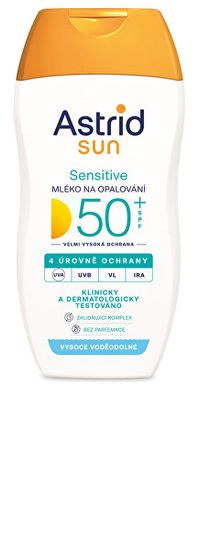 Astrid Mlieko na opaľovanie Sensitive SPF 50+ Sun 150 ml