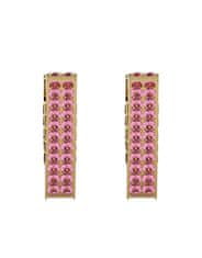 Guess Pozlátené trojuholníkové náušnice Crazy Earrings JUBE03306JWYGFCT/U