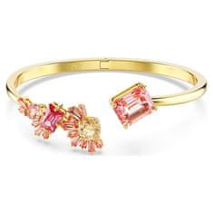 Swarovski Pevný otvorený náramok s kryštálmi Gema Sakura 568848 (Dĺžka 16 cm)