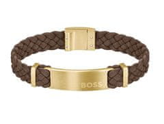 Hugo Boss Fashion pánsky semišový náramok Dylan 1580607 (Dĺžka 17,5 cm)