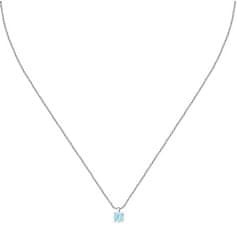 La Petite Story Strieborný náhrdelník s modrým zirkónom Silver LPS10AWV11