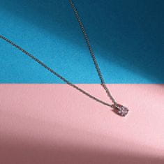 La Petite Story Strieborný náhrdelník s ružovým zirkónom Silver LPS10AWV10
