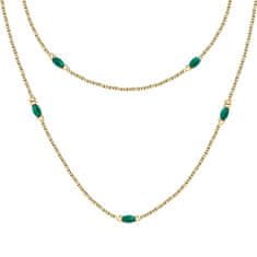 Morellato Dvojitý pozlátený náhrdelník s korálkami Colori SAXQ01