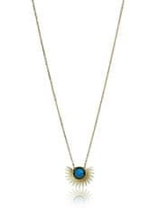 Emily Westwood Prepracovaný pozlátený náhrdelník s tyrkysom EWN23037G