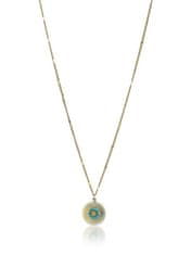 Emily Westwood Jedinečný pozlátený náhrdelník s tyrkysom EWN23052G