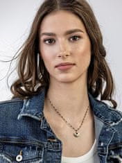 Emily Westwood Pozlátený dámsky náhrdelník s modrými korálkami EWN23039G
