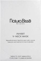 Natura Bissé Hydratačná maska na krk a dekolt s kyselinou hyalurónovou Inhibit (V-Neck Mask) 12 ks