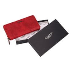 Lagen Dámska kožená peňaženka LG-7654 PORT WINE