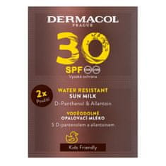 Dermacol Vodeodolné mlieko na opaľovanie SPF 30 (Water Resistant Sun Milk) 2 x 15 ml