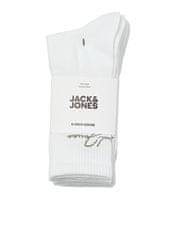 Jack&Jones 5 PACK - pánske ponožky JACLUKAS 12259024 White