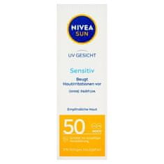 Nivea Pleťový krém na opaľovanie pre citlivú pleť Sensitive SPF 50 (Sun Allergy Protection) 50 ml