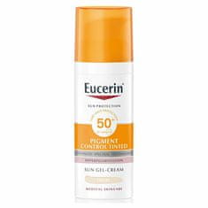 Eucerin Ochranný tónovací gélový krém na tvár SPF 50+ Pigment Control Tinted (Sun Gel-Cream) 50 ml (Odtieň Medium)