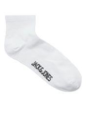 Jack&Jones 3 PACK - pánske ponožky JACLEON 12257150 White