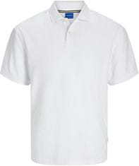 Jack&Jones Pánske polo tričko JORFREDERIKSBERG Relaxed Fit 12263111 Bright White (Veľkosť L)