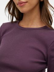 Vero Moda Dámske tričko VMCHLOE Tight Fit 10306897 Plum Perfect (Veľkosť XL)