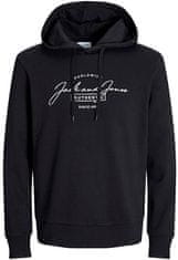 Jack&Jones Pánska mikina JJFERRIS Standard Fit 12256838 Black (Veľkosť M)