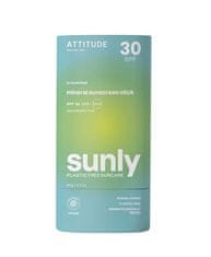 Attitude Minerálna ochranná tyčinka na telo bez parfumácie SPF 30 Sunly (Mineral Sunscreen Stick) 60 g