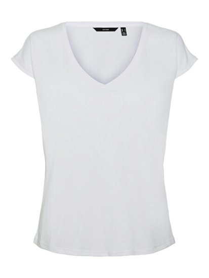 Vero Moda Dámske tričko VMFILLI Relaxed Fit 10247666 Bright White