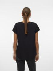 Vero Moda Dámske tričko VMBELLA Standard Fit 10303431 Black (Veľkosť XXL)