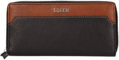 Lagen Dámska kožená peňaženka BLC-5260 BLK/CGN