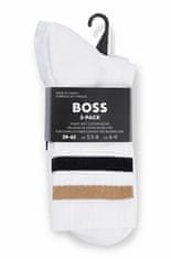 Hugo Boss 3 PACK - pánske ponožky BOSS 50518521-100 (Veľkosť 39-42)