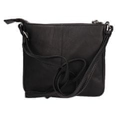 Lagen Dámska kožená crossbody kabelka BLC-23-2594 BLK