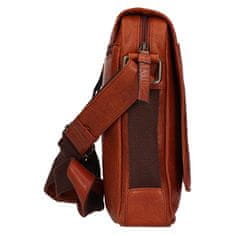 Lagen Pánska kožená crossbody taška 290603 COGNAC