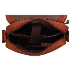 Lagen Pánska kožená crossbody taška 290603 COGNAC