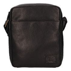 Lagen Pánska kožená crossbody taška 290602 BLK